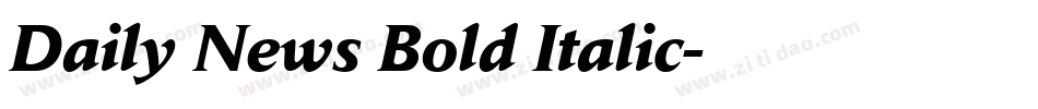 Daily News Bold Italic字体转换